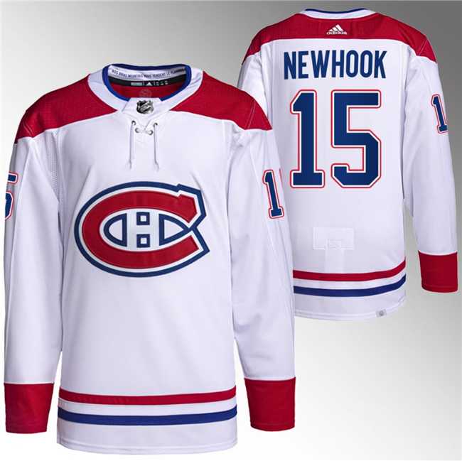 Men%27s Montreal Canadiens #15 Alex Newhook White Stitched Jersey->new jersey devils->NHL Jersey